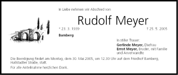 Anzeige von Rudolf Meyer von MGO
