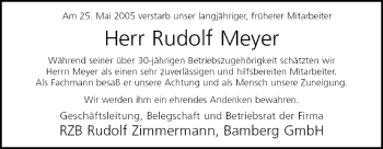 Anzeige von Rudolf Meyer von MGO