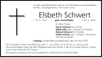 Anzeige von Elsbeth Schwert von MGO