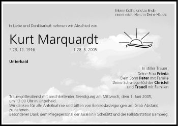 Anzeige von Kurt Marquardt von MGO