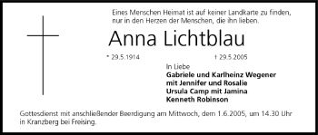 Anzeige von Anna Lichtblau von MGO