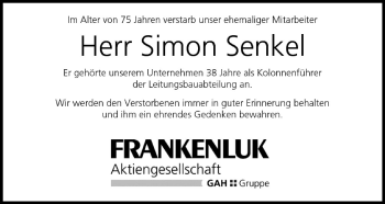 Anzeige von Simon Senkel von MGO