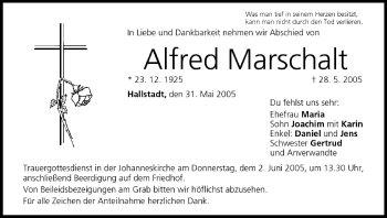 Anzeige von Alfred Marschalt von MGO