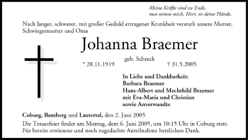 Anzeige von Johanna Braemer von MGO