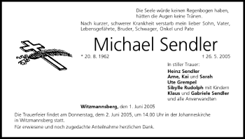 Anzeige von Michael Sendler von MGO