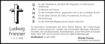 Anzeige von Ludwig Friesner von MGO