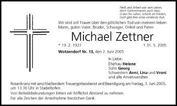 Anzeige von Michael Zettner von MGO