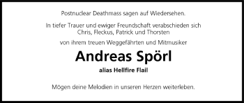 Anzeige von Andreas Spörl von MGO