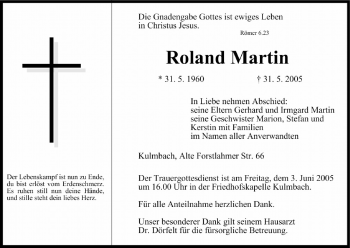 Anzeige von Roland Martin von MGO