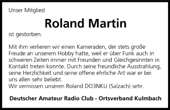 Anzeige von Roland Martin von MGO