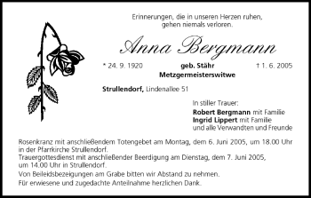 Anzeige von Anna Bergmann von MGO