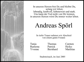 Anzeige von Andreas Spörl von MGO