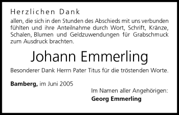 Anzeige von Johann Emmerling von MGO