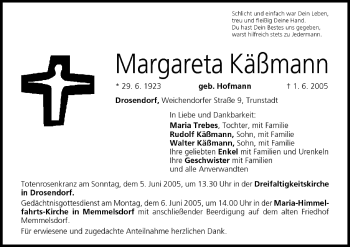 Anzeige von Margareta Käßmann von MGO