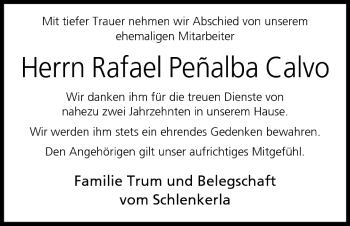 Anzeige von Rafael Penalba Calvo von MGO