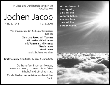 Anzeige von Jochen Jacob von MGO