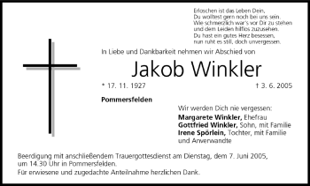 Anzeige von Jakob Winkler von MGO