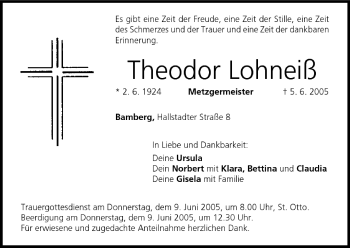 Anzeige von Theodor Lohneiß von MGO