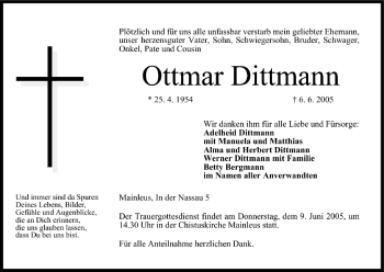 Anzeige von Ottmar Dittmann von MGO