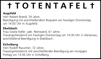 Anzeige von Totentafel vom 09.06.2005 von MGO