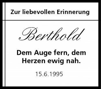 Anzeige von Berthold  von MGO