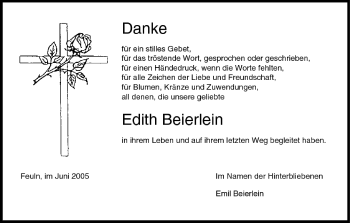 Anzeige von Edith Beierlein von MGO