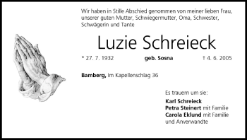 Anzeige von Luzie Schreieck von MGO