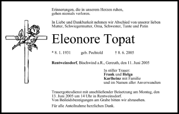 Anzeige von Eleonore Topat von MGO