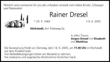 Anzeige von Rainer Dresel von MGO