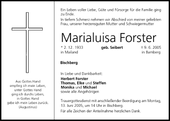 Anzeige von Marialuisa Forster von MGO