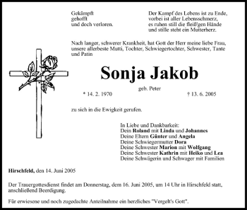Anzeige von Sonja Jakob von MGO