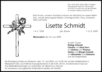 Anzeige von Lisette Schmidt von MGO