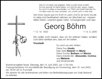Anzeige von Georg Böhm von MGO