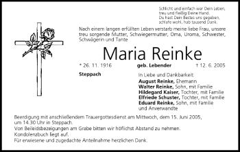 Anzeige von Maria Reinke von MGO