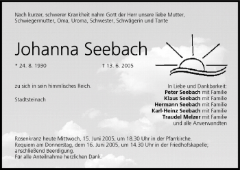 Anzeige von Johanna Seebach von MGO