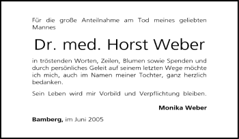 Anzeige von Horst Weber von MGO