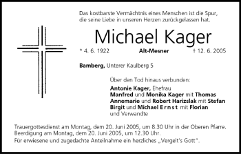 Anzeige von Michael Kager von MGO