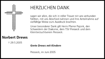 Anzeige von Norbert Drews von MGO
