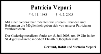 Anzeige von Patricia Vepari von MGO