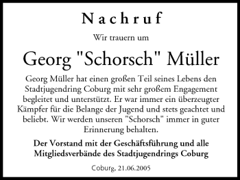Anzeige von Georg Müller von MGO