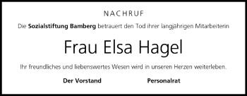 Anzeige von Elsa Hagel von MGO