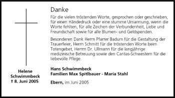 Anzeige von Helene Schwimmbeck von MGO