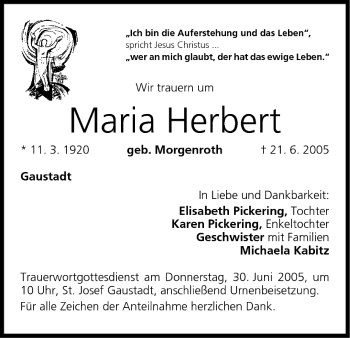 Anzeige von Maria Herbert von MGO