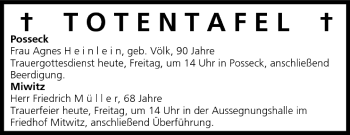 Anzeige von Totentafel vom 24.06.2005 von MGO