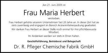 Anzeige von Maria Herbert von MGO