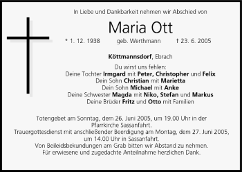 Anzeige von Maria Ott von MGO