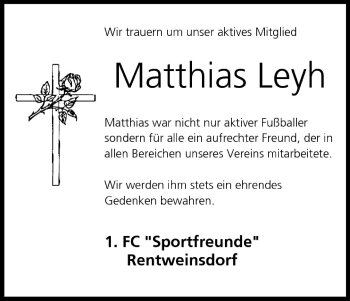 Anzeige von Matthias Leyh von MGO