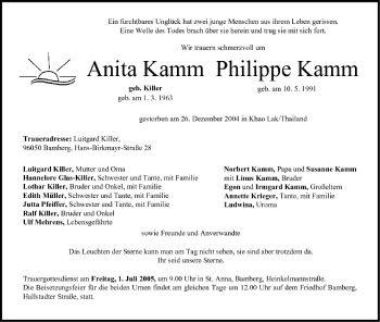 Anzeige von Anita und Philippe Kamm von MGO