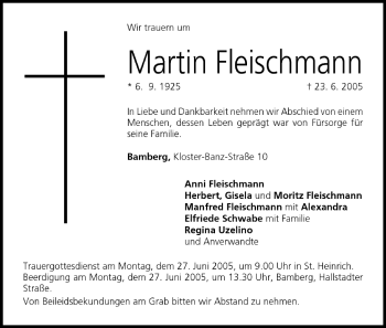Anzeige von Martin Fleischmann von MGO
