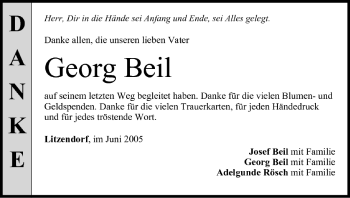 Anzeige von Georg Beil von MGO